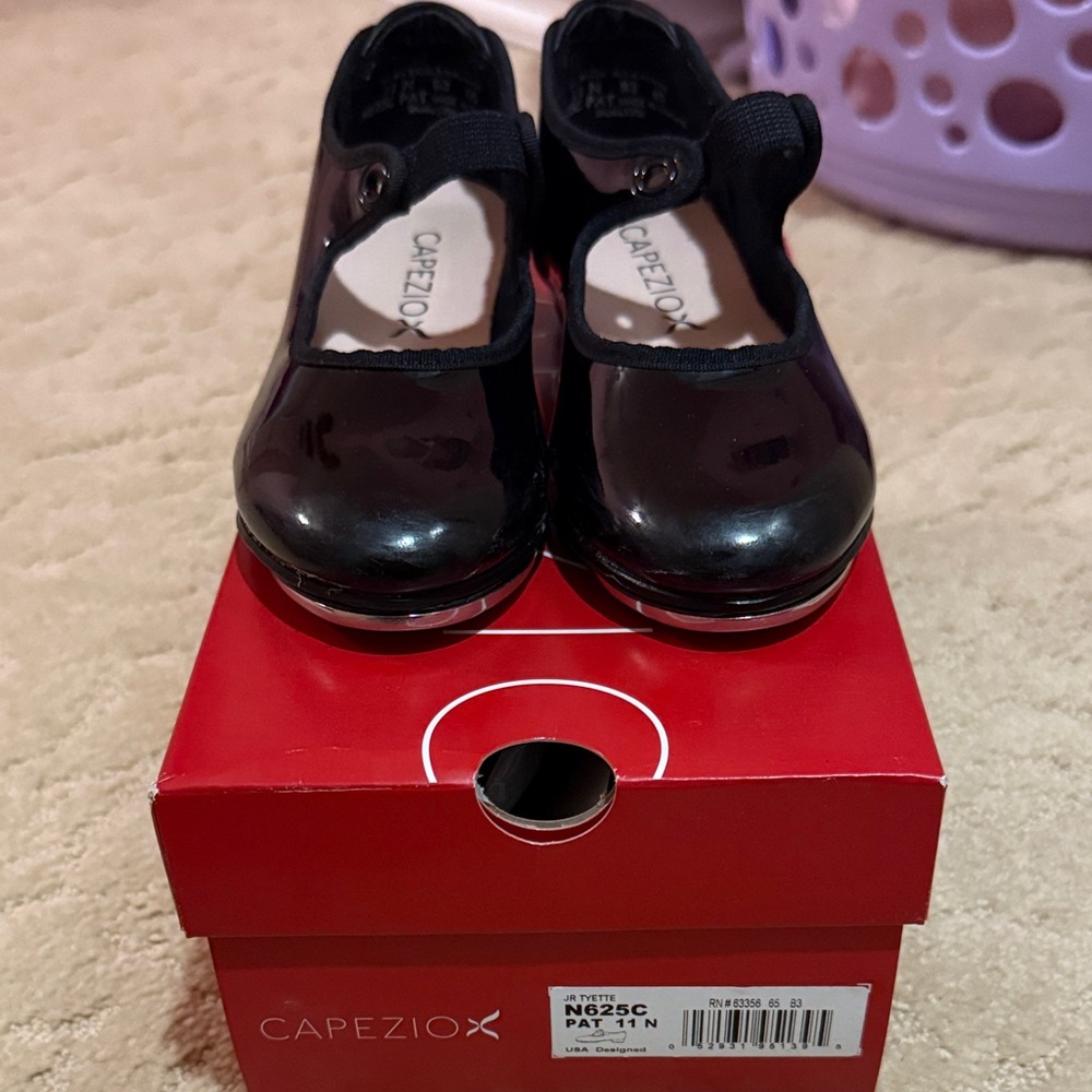 Capezio Kids Glossy Black Tap Shoes